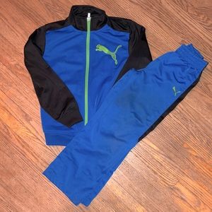 ☀️4/$20☀️ Kids track suit. Blue w/black & green. Sz 7.